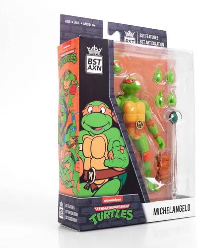 Vista 6 de The Loyal Subjects Teenage Mutant Ninja Turtles Michelangelo BST AXN - Figura de acción de 5 pulgadas