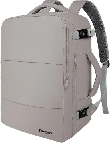 Vista 35 de Taygeer - Mochila de viaje para mujeres, mochila de cabina con puerto de carga USB y bolsa para zapatos, mochila TSA para laptop de 15.6 pulgadas