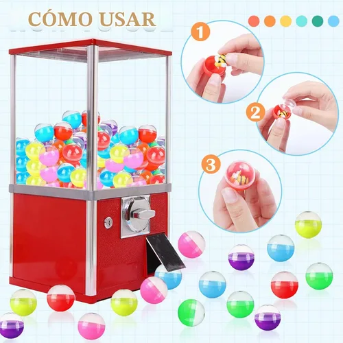 Vista 6 de Sosation 1,1 pulgadas 150 PC Gumball máquina expendedora cápsula, color Color elegante