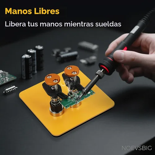 Vista 7 de Abrazadera Magnética de Manos de Ayuda de Metal, Soporte Ajustable de Tercera Mano para Soldadura para Electrónicos Pequeños, Pasatiempo DIY