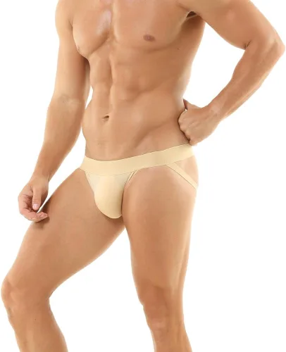 Vista 5 de Men's Jockstrap Stretchy Nylon Pouch Workout Performance Athletic Supporters for Men