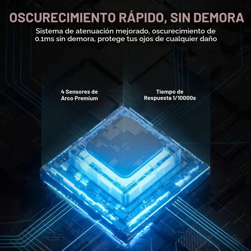 Vista 3 de ARCCAPTAIN - Casco de soldadura, pantalla grande de 3.94 x 3.66 pulgadas a color real, oscurecimiento automático, solar, 4 sensores de arco, rango