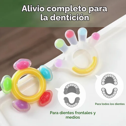 Vista 8 de Haakaa Combo de mordedor de silicona, juguetes de dentición