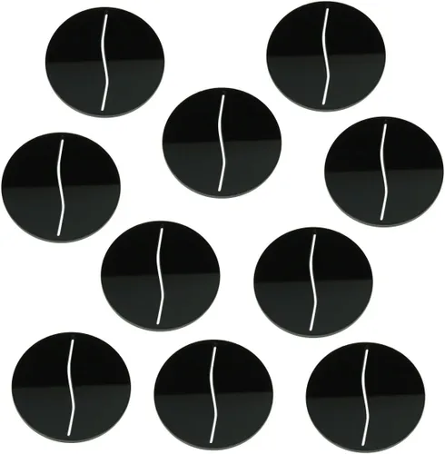 Vista 10 de LITKO Mini bases de papel redondas de 0.787 in Compatible con D&D Negro