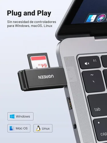 Vista 5 de UGREEN Lector de tarjetas SD portátil USB 3.0