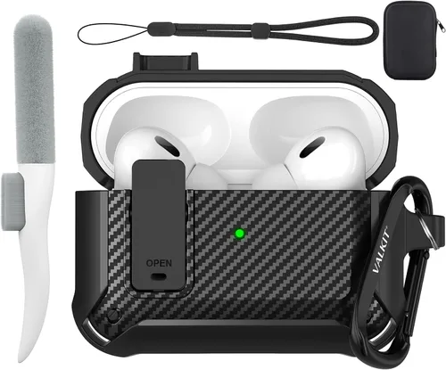 Vista 70 de for Airpods Pro 2 Case Cover with Magnetic Lock Lid, Black