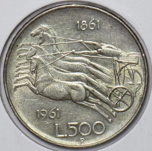 Vista 2 de Moneda Coleccionable Italia 1961 500 Lira Horse animal 296053