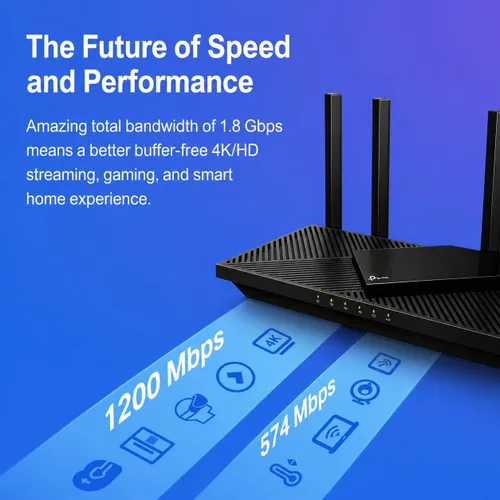 Vista 8 de TP-Link Router AX1800 WiFi 6 (Archer AX21) – Internet inalámbrico de banda dual, Gigabit, Easy Mesh, funciona con Alexa - Un Dispositivo Certificado