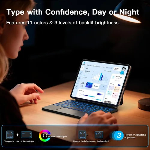 Vista 5 de Ultra Magic - Funda con teclado para iPad mini 7 (A17 Pro) y Negro
