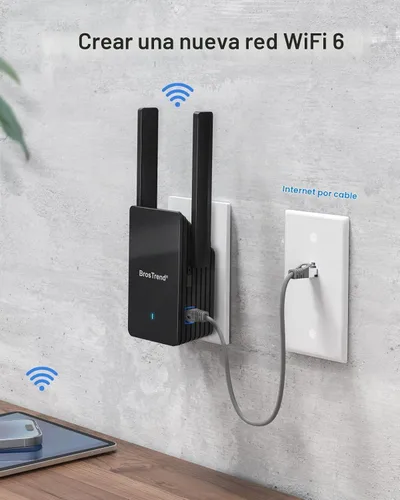 Vista 2 de BrosTrend AX3000 Gigabit WiFi Access Point for Home, Wall Plug & Easy Setup
