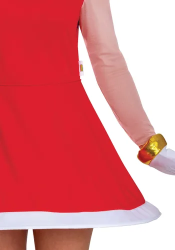 Vista 5 de Disfraz Deluxe de Amy Rose para Mujer de Sonic the Hedgehog Multicolor