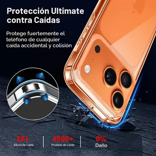 Vista 6 de Funda compatible con iPhone 17 Pro Max con protector de pantalla y protector de lente de cámara, [no se pone amarillento]