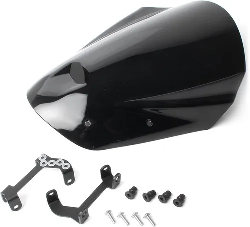 Vista 7 de Parabrisas delantero para motocicleta, deflector de viento con soporte para Yamaha 2013 2014 2015 2016 MT-09 (FZ-09), color marrón