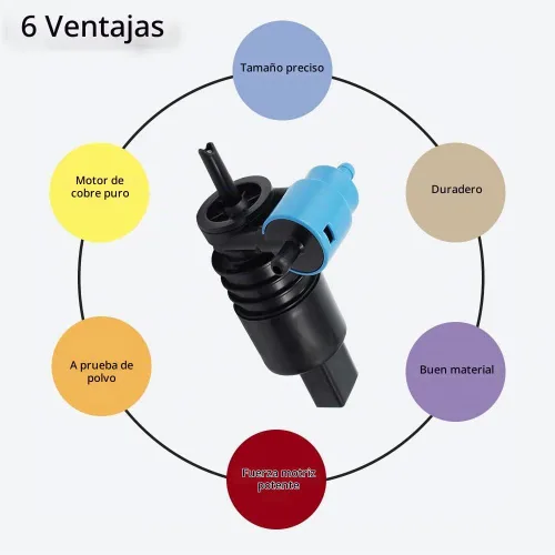 Vista 3 de Bomba de limpiaparabrisas ASUBHA, bomba de lavado de parabrisas automotriz de repuesto, bombas de limpiaparabrisas con ojal compatibles con Dodge