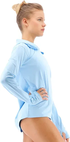 Vista 2 de TYR Sudadera con capucha de manga larga para mujer, protección solar UPF 50+