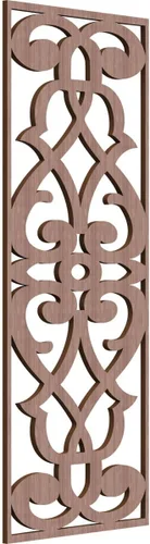 Vista 120 de 9 3/8"W x 24 3/8"H x 1/4"T Bellaire Decorativos Paneles de pared de madera calado, abedul