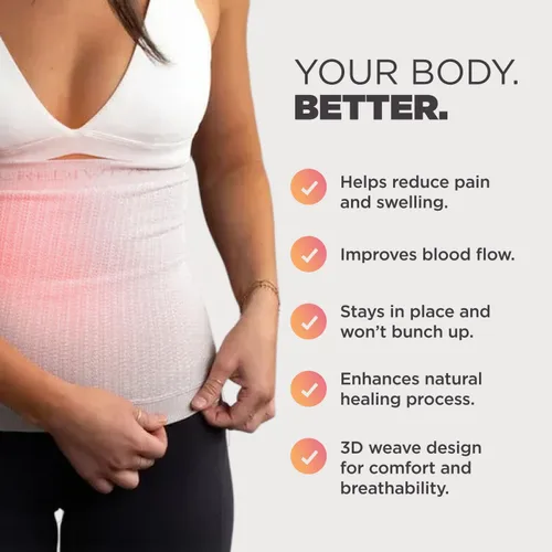 Vista 3 de Incrediwear Funda para el cuerpo: manga de apoyo de espalda para aliviar el dolor de espalda baja y apoyo lumbar, ayuda con la inflamación