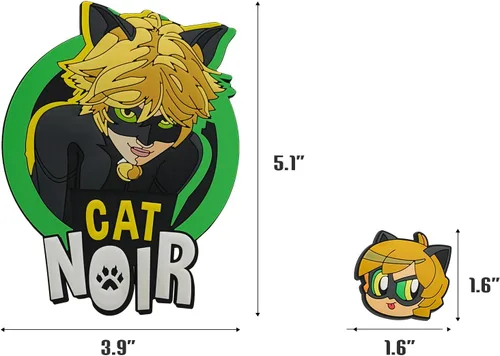 Vista 3 de Miraculous Ladybug - Pop n' Swop 12 insignias surtidas de mariquita y gato negro, insignias regulares y XXL, compatible con monederos Pop n' Swop