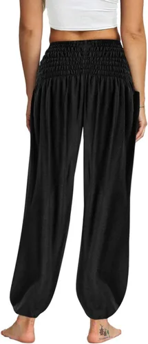 Vista 4 de Pantalones deportivos de cintura alta para mujer, pantalones de entrenamiento y yoga, pantalones de deporte suaves y cómodos