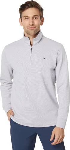 Vista 12 de vineyard vines Suéter con cremallera de un cuarto para hombre Gorra blanca
