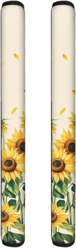 Vista 26 de 2 fundas para manijas de refrigerador, decoración otoñal, hojas de arce, fundas para manijas de puerta de nevera, lavables a máquina, microondas