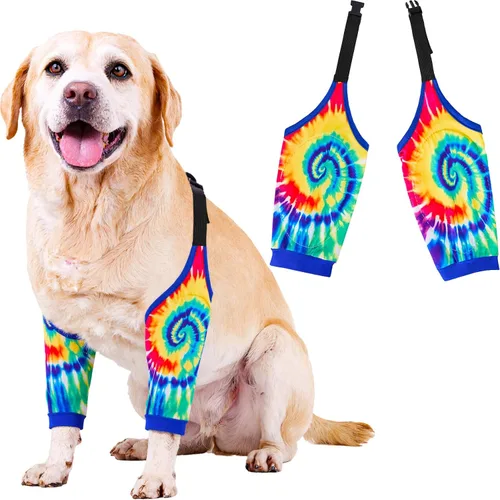 Vista 9 de Rodilleras protectoras para coderas de perro, rodilleras, manga para tratamiento de callos para heridas, patas delanteras para evitar lamer