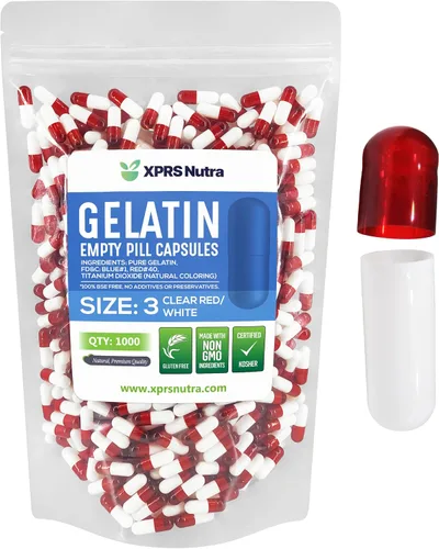 Vista 6 de XPRS Nutra Cápsulas vacías tamaño 3 – 1000 cápsulas vacías de gelatina – Pastillas de relleno de cápsulas de bricolaje – Tapa de gel de píldora