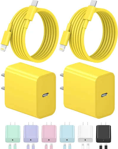 Vista 13 de Cargador para iPhone de carga rápida USB C, cargador tipo C, carga iPad con cable de carga C de 6 pies, compatible con iPhone14/14 Pro Negro