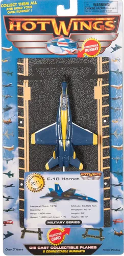 Vista 3 de Hot Wings Planes F-18 Blue Angels con pista conectable