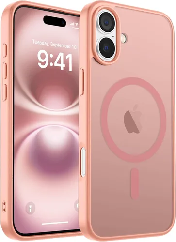 Vista 163 de zapica Funda magnética para iPhone Air, con protector de pantalla de vidrio templado, compatible con MagSafe, translúcida mate, a prueba de golpes