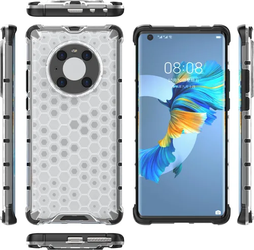 Vista 249 de Pzwoxukhov Funda compatible con Huawei Nova 3i, compatible con Huawei P Smart+ 2018 Honeycomb Anti-Drop Shock-Absorbing Case Negro