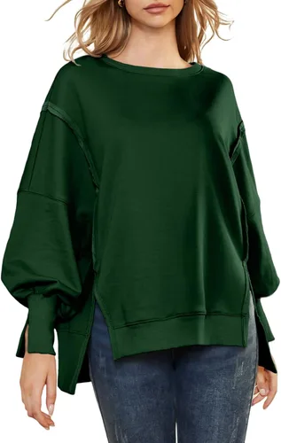 Vista 2 de AUTOMET Womens Oversized Crewneck Sweatshirts Casual Long Sleeve Shirts Loose Fit Hoodies 2024 Winter Outfits Fashion Clothes