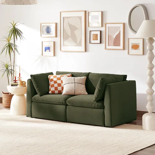 Vista 28 de mopio Sofá Seccional Modular de Gran Tamaño con Fundas Completamente Extraíbles y Almacenamiento, Convertible en Forma de U, en Forma de L