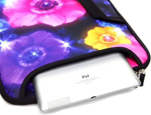 Vista 4 de 15,6 pulgadas portátil bolsa de hombro caso manga para 14 15 "15,6 pulgadas HP/Dell/Lenovo colorido flor