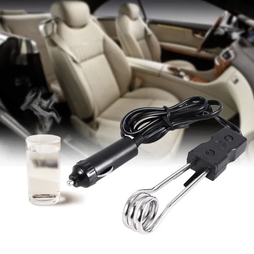 Vista 2 de Fdit Calentador portátil de inmersión para automóvil de 12 V/24 V, taza de auto, calentador de agua, tetera, café, sopa, bebidas, calentador