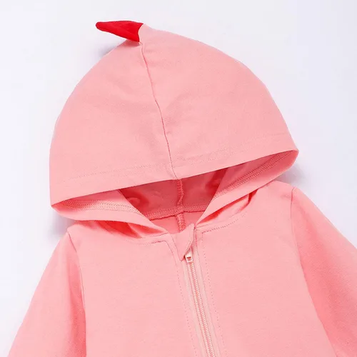 Vista 6 de Niño Bebé Escalada Mameluco Sudadera Capucha Cremallera Manga Larga Monos Niñas Niño Dinosaurio Mamelucos General