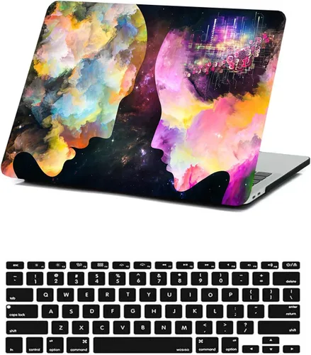 Vista 9 de Funda protectora para MacBook Air 2024 2023 de 15 pulgadas M2 M3 Retina/Touch ID A2941 A3114, carcasa rígida de plástico negro para laptop y León 801