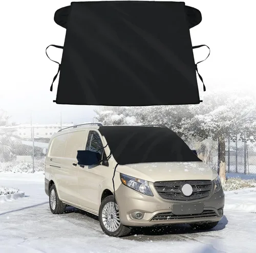 Vista 24 de Cubierta de Parabrisas para Hielo y Nieve Compatible con Mercedes-Benz Sprinter 2007-2024 2025 2026 Impermeable Cubierta de Parabrisas Resistente al