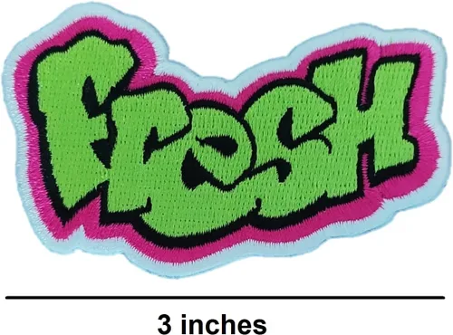 Vista 6 de The Original Fresh Graffiti Patch, 90s Hierro/Coser, 3 pulgadas - Parche fresco totalmente bordado (3 pulgadas)