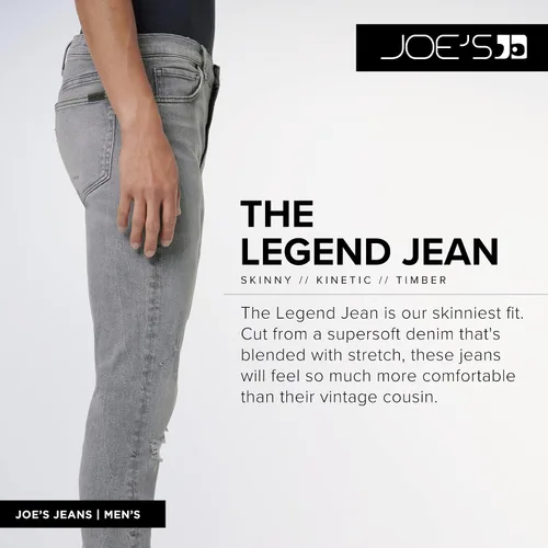 Vista 3 de Joe's Jeans The Legend para hombre, Negro