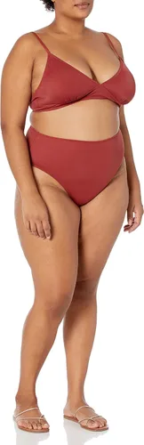 Vista 8 de Tienda Essentials Parte inferior de bikini de cintura alta y pierna alta para mujer