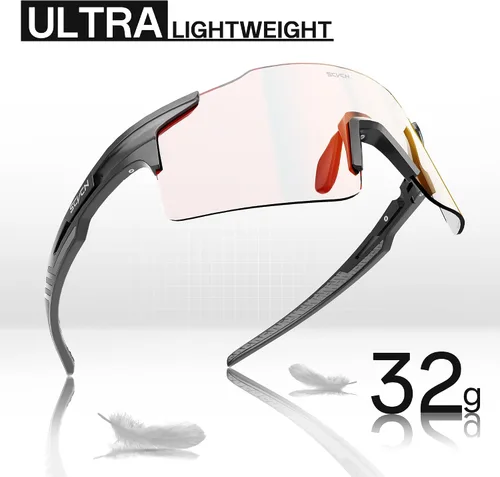 Vista 7 de SCVCN Gafas de ciclismo fotocromáticas deportivas para hombres y mujeres, gafas de sol para bicicleta MTB, protección UV400, marco TR90
