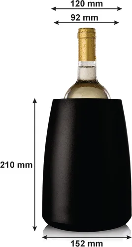 Vista 3 de Vacu Vin Rapid Ice – Enfriador de vino elegante – Negro, negro, Negro