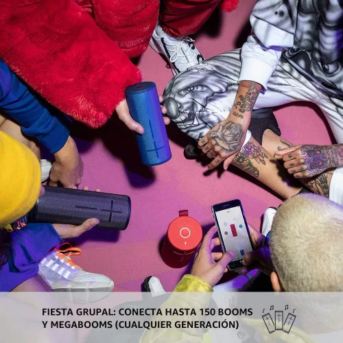 Vista 8 de Ultimate Ears Boom 3 - Altavoz inalámbrico Bluetooth, sonido audaz + graves profundos, Bluetooth, botón mágico, impermeable, batería de 15 horas