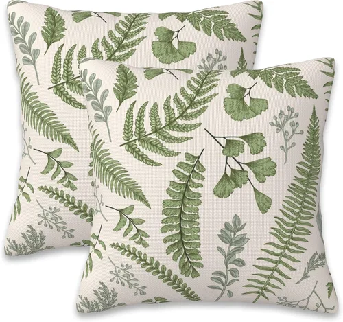 Vista 20 de Fundas de almohada Naqiuli azules florales de 16x16 pulgadas, juego de 2 fundas de almohada decorativas, fundas de cojín para dormitorio, sala