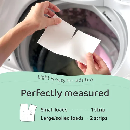 Vista 4 de LAZY COCONUTS Hojas de detergente para ropa – Sin sulfato – Suave – Para piel sensible, bebé, lavado a mano – Ecológico, natural, hipoalergénico