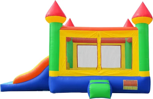 Vista 2 de Cloud 9 - Castillo de doble diapositiva de grado comercial 100% PVC y ventilador