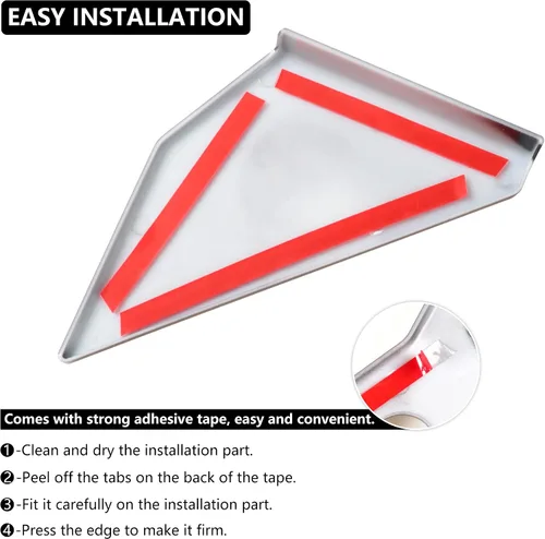 Vista 5 de Cubierta de protección para ventana trasera en forma de triángulo Compatible con Ford Bronco de 4 puertas 2021 2022 2023 2024 2025 Accesorios