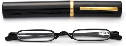 Vista 10 de ZUVGEES Mini lentes de lectura delgados y compactos fáciles de transportar, lectores portátiles ligeros con estuche de tubo con clip para bolígrafo