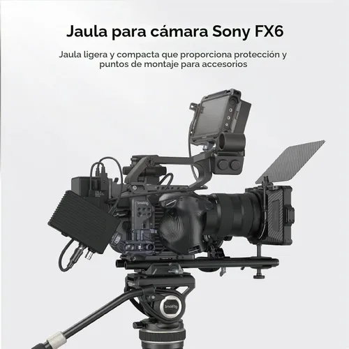 Vista 2 de SmallRig Kit de jaula de cámara para Sony FX6, jaula compacta con placa